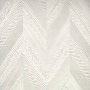 Chevron Wood Neutral Non-Peel and Stick Wallpaper