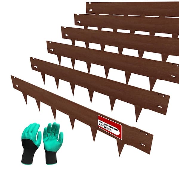 8 in. H x 40 in. L x 0.07 in. W Cor-Ten Steel Landscape Edging Flexible Rust Patina Finish Edging 6-Pack