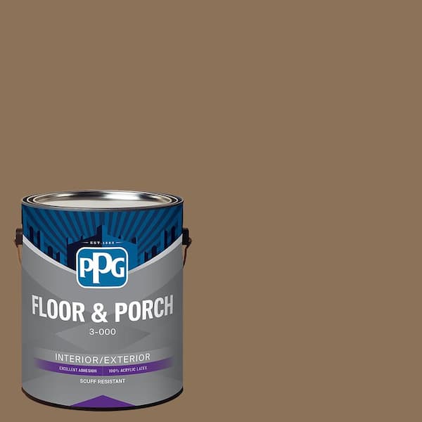 PPG 1 gal. PPG1078-6 Cocoa Delight Satin Interior/Exterior Floor and Porch Paint