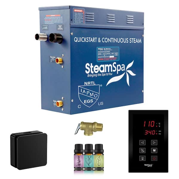 Oasis Series 9000-Watt Steam Generator with Continuous Steam Plus Easy Touch Pad in Matte Black