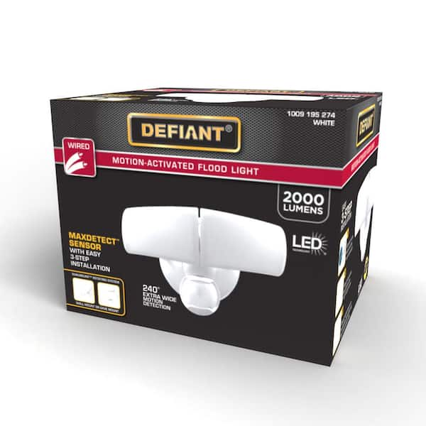 Defiant MaxDetect 240 Degree White Motion Activated Wired Outdoor