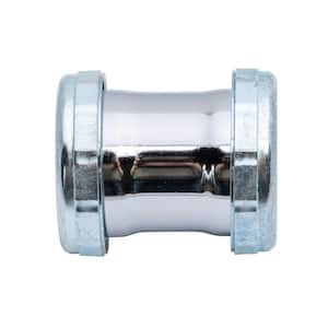 1-1/2 in. x 2 in. 20-Gauge Chrome-Plated Brass Double Slip-Joint Compression Coupling