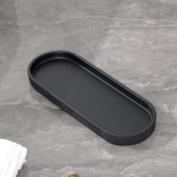 Anqtovp 4 Piece Resin Sink Accessory Set Bathroom Organizer