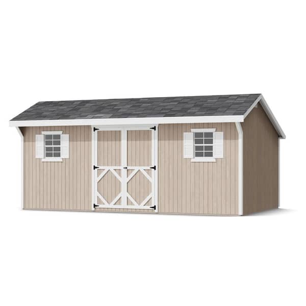 Classic Saltbox 10 ft. x 18 ft. Outdoor Wood Storage Shed Panelized Kit with Operable Windows and Floor (180 sq. ft)