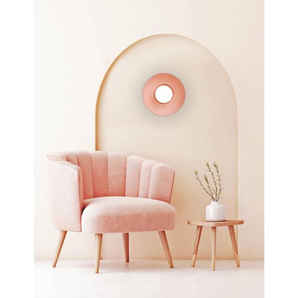 Ambiance Collection 10 in. 1 Light Gloss Blush Ceramic Wall Sconce