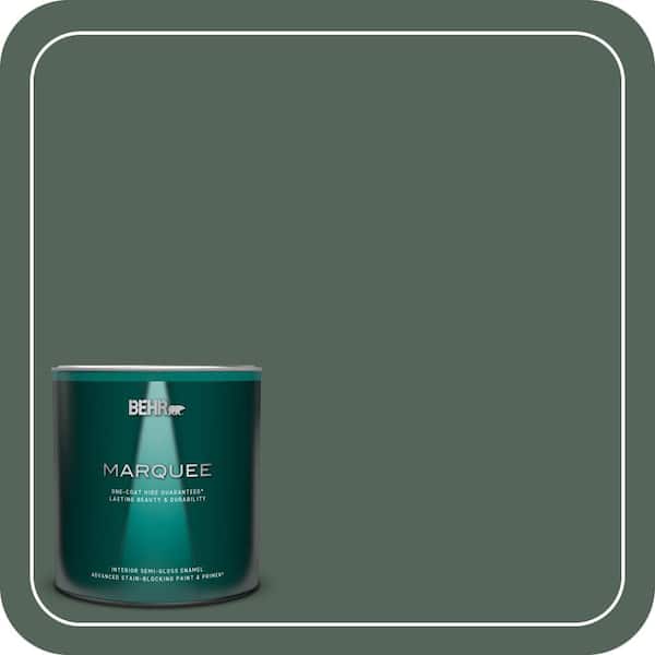BEHR MARQUEE 1 qt. #460F-6 Medieval Forest Semi-Gloss Enamel Interior Paint & Primer