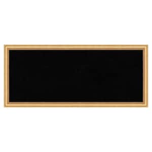 Salon Scoop Gold Wood Framed Black Corkboard 32 in. x 14 in. Bulletin Board Memo Board