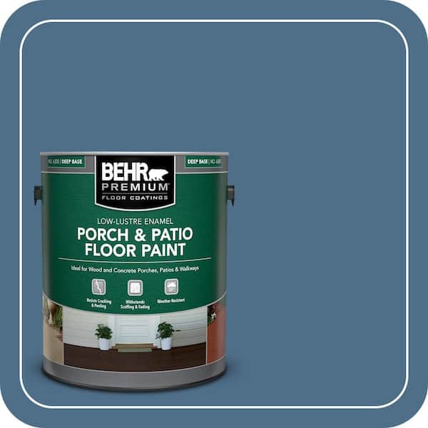 1 gal. #570D-6 Neptune Blue Low-Lustre Enamel Interior/Exterior Porch and Patio Floor Paint
