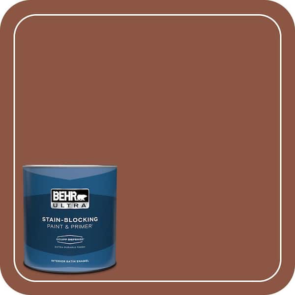 BEHR ULTRA 1 qt. #S180-7 True Copper Extra Durable Satin Enamel Interior Paint & Primer