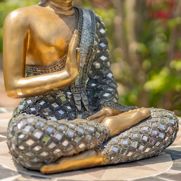 ブッダ像ー金張り  Buddha StatueーGold Ｐlated Large Buddha Statue for Sale