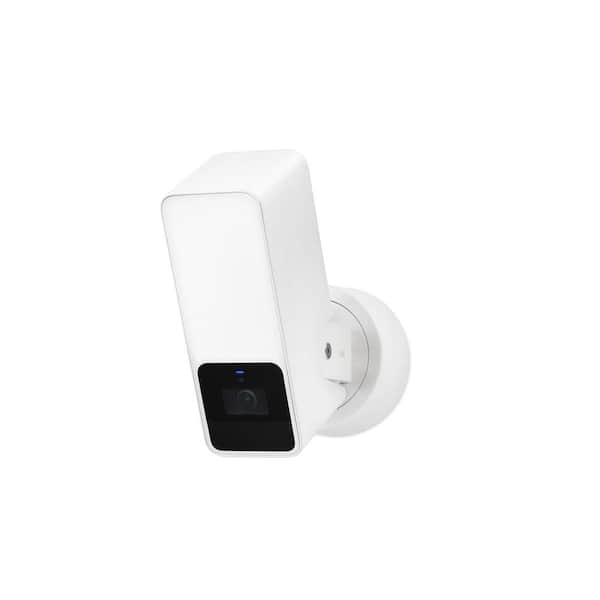 eve Outdoor Cam, Wired, WiFi, Outdoor, White, Apple HomeKit Secure Video,  Floodlight, 2-Way Comm, Protects your Privacy 10028056 - The Home Depot