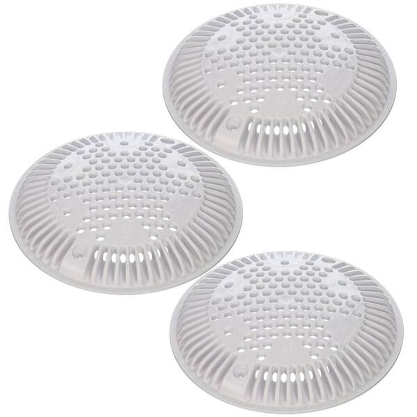 HAYWARD Swimming Pool Dual Suction Outlet 8 in. White Cover Replacement (3-Pack)