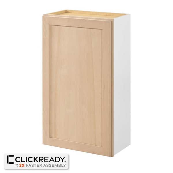21 in. W x 12 in. D x 36 in. H Ready to Assemble Wall Kitchen Cabinet in Unfinished with CLICKREADY Technology