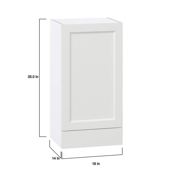 J COLLECTION Alton Painted 24 in. W x 35 in. H x 14 in. D in White Shaker Assembled Wall Kitchen Cabinet with a Drawer