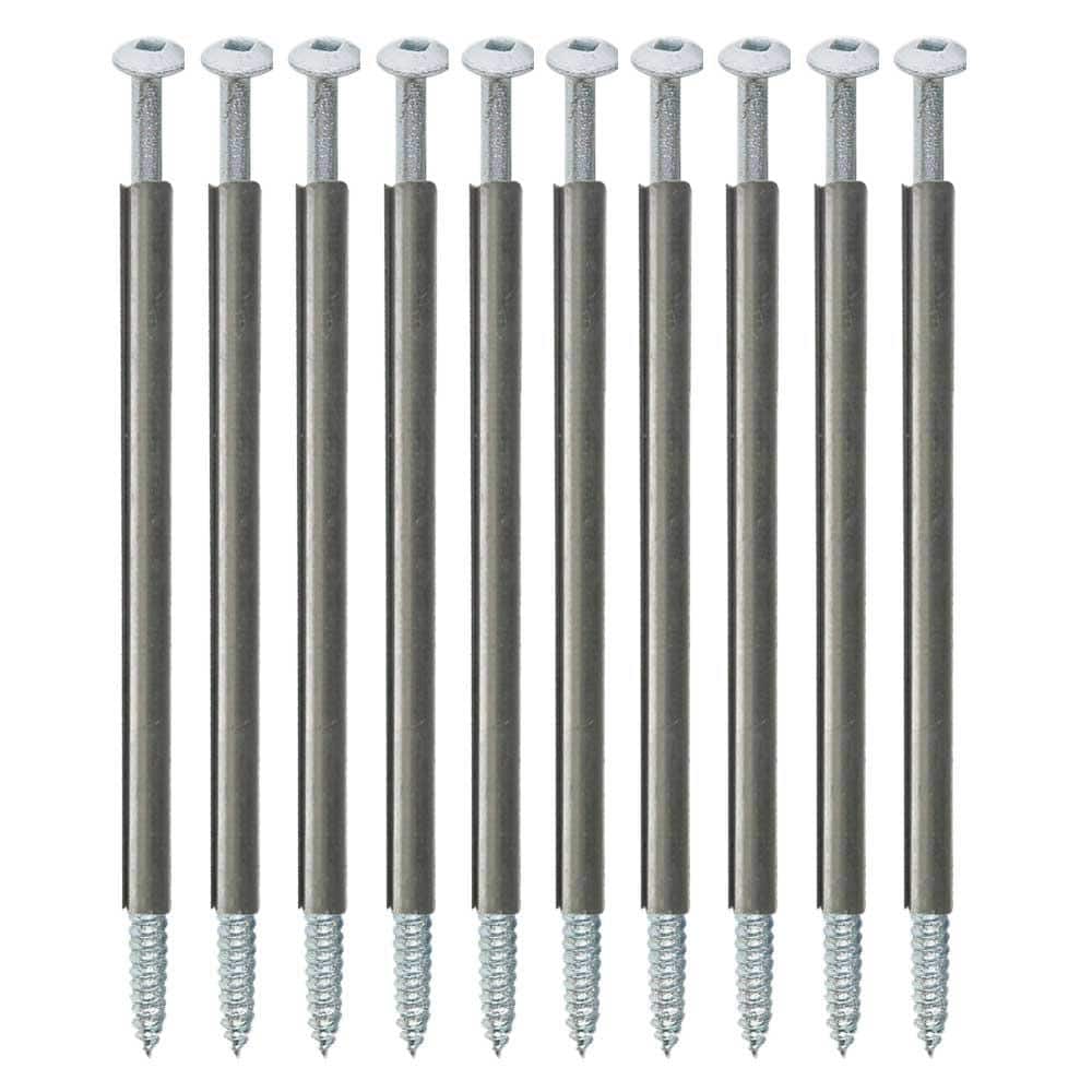 PRIVATE BRAND UNBRANDED 5 in. White Steel KStyle Gutter Screw and Ferrule (10 Pack) WHASR7F510