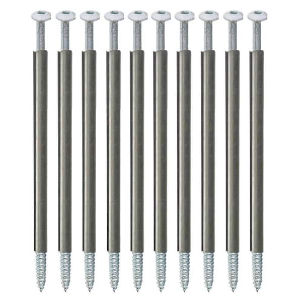 PRIVATE BRAND UNBRANDED 5 in. White Steel K-Style Gutter Screw and Ferrule (10 Pack)