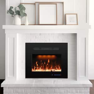 25 in. Electric Fireplace Insert, 3 Flame and Top Light, Crackling Sound, 62°F to 99°F