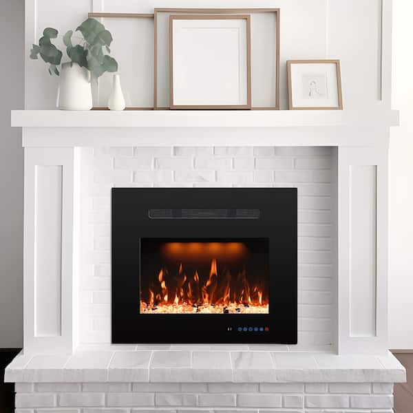 Prismaster ...keeps your home stylish 25 in. Electric Fireplace Insert, 3 Flame and Top Light, Crackling Sound, 62°F to 99°F