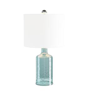 20 in. Clear Blue Open Base Table Lamp