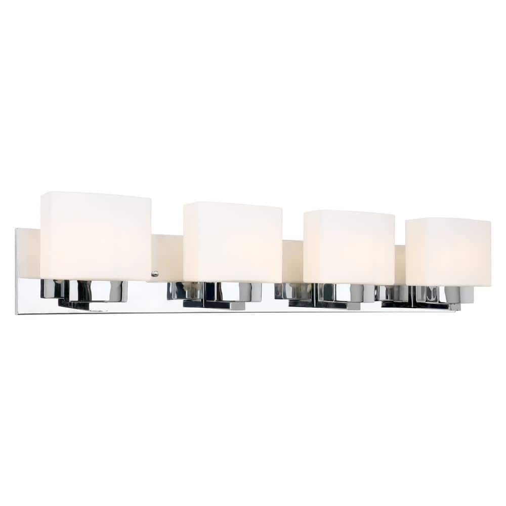 Design House Dove Creek 6.5 in. 4- Lights Polished Chrome, Vanity Light ...