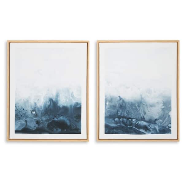 Signature DESIGN BY ASHLEY Holport 2-Piece Framed Abstract Art Print 30 in. x 24 in.