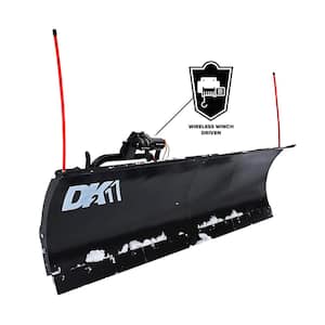88 in. x 26 in. Heavy-Duty Universal Mount T-Frame Snow Plow Kit with Winch and Wireless Remote