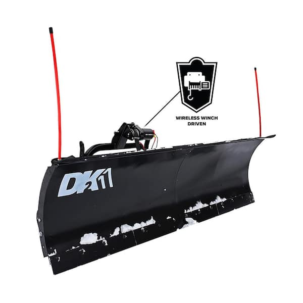 DK2 88 in. x 26 in. Heavy-Duty Universal Mount T-Frame Snow Plow Kit with Winch and Wireless Remote