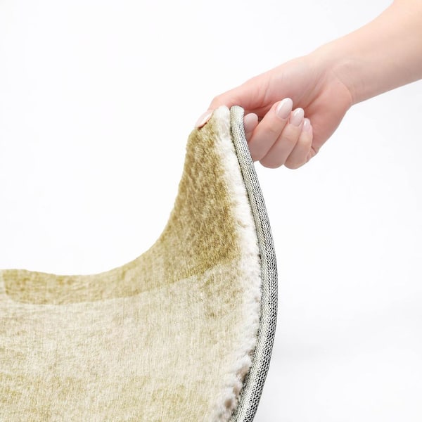 Dream Shag Premium Machine Washable Abstract ADS696 Gold 2 ft. x 7 ft. Runner Rug