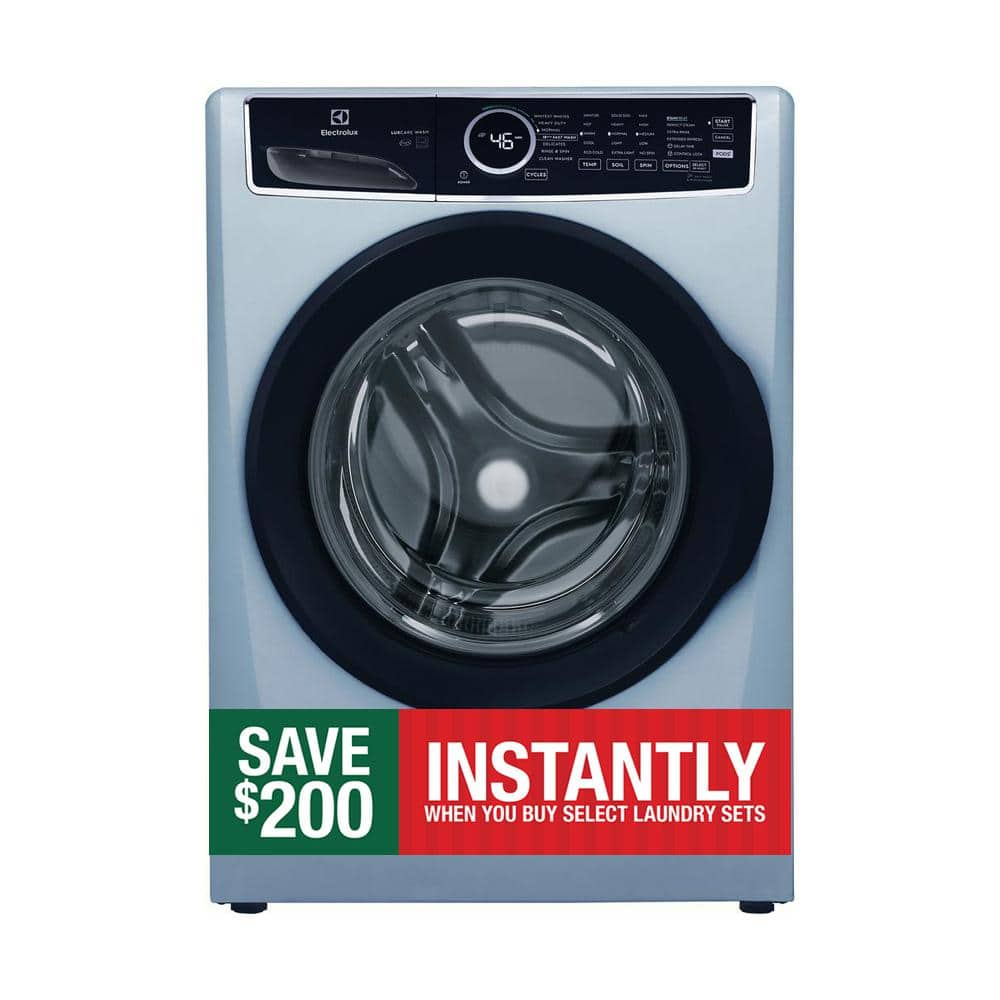 Electrolux 27 in. 4.5 cu.ft. HE Front-Load Washer with LuxCare Wash System 20-minutes Fast Wash, ENERGY STAR in Glacier Blue