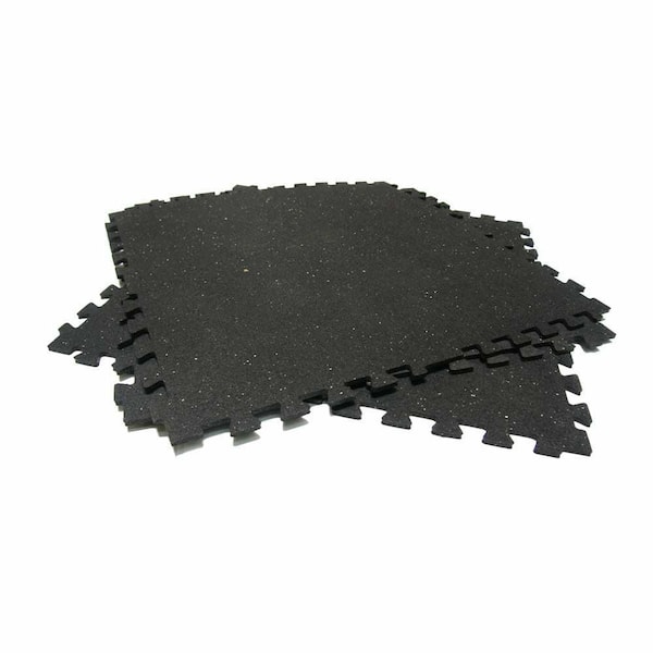 Rubber-Cal Z-Cycle Tiles Interlocking Rubber Mats - 28.5 in. x