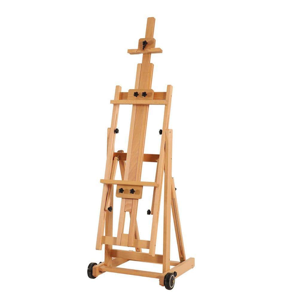 Studio H-Frame Easel Adjustable Solid Beech Wood Painting Stand with ...