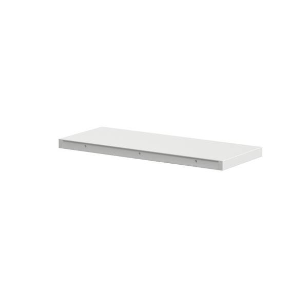 J COLLECTION 30 in. W X 1.5 in. H X 12 in. D in Bright White to Assemble Floating Shelf with Mounting Bracket
