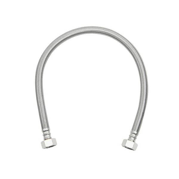 Plumbshop 1/2 in. FIP x 1/2 in. FIP x 20 in. Braided Stainless Steel Faucet Supply Line