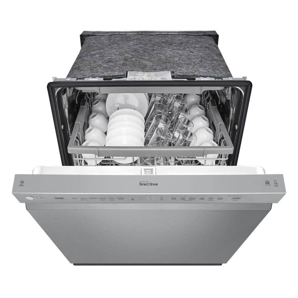 LG 24" QuadWash Dynamic Dry Energy Star Dishwasher in Printproof Stainless Steel