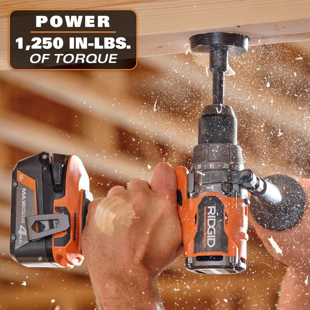 RIDGID 18V Brushless Cordless 1/2 in. High Torque Hammer Drill Driver Tool Only - Image 6