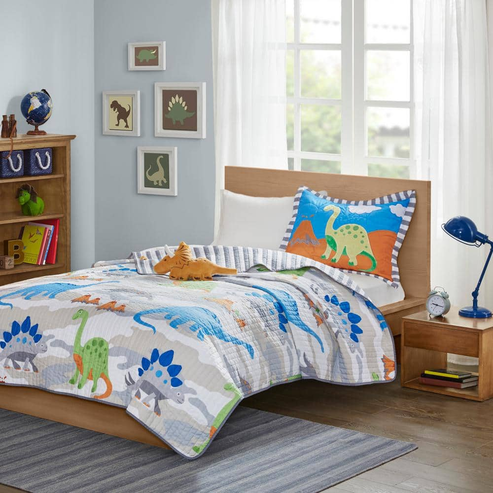 Utopia Bedding All Season Dinosaur Comforter Set with 2 Pillow Cases - 3  Piece B