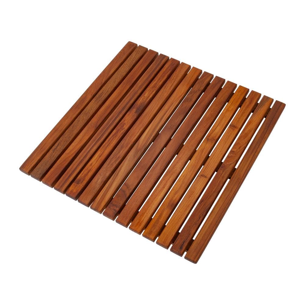 Nordic Teak 19.6" Square Oiled Shower Mat