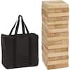 Trademark Innovations Piece Ft Tall Giant Wooden Stacking Puzzle Game With Carry Case