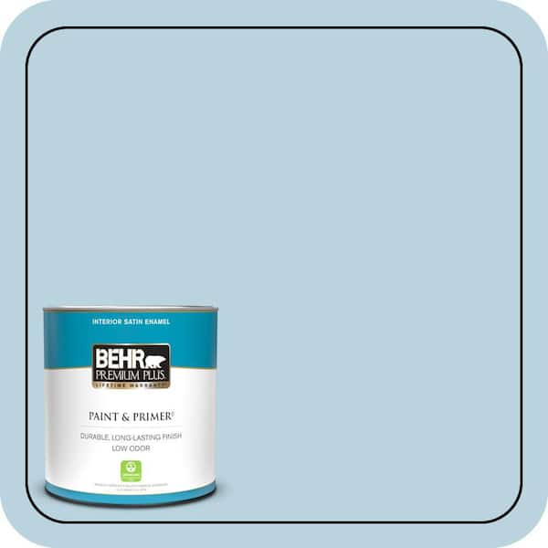 BEHR PREMIUM PLUS 1 qt. #PPU14-16 Millstream Satin Enamel Low Odor Interior Paint & Primer