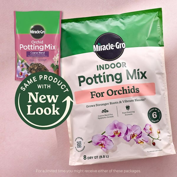 Miracle-Gro Indoor Potting Mix for Orchids 8 qt. Soil For Indoor Container  Plants, Coarse Blend for Epiphytic Orchids 74778430 - The Home Depot