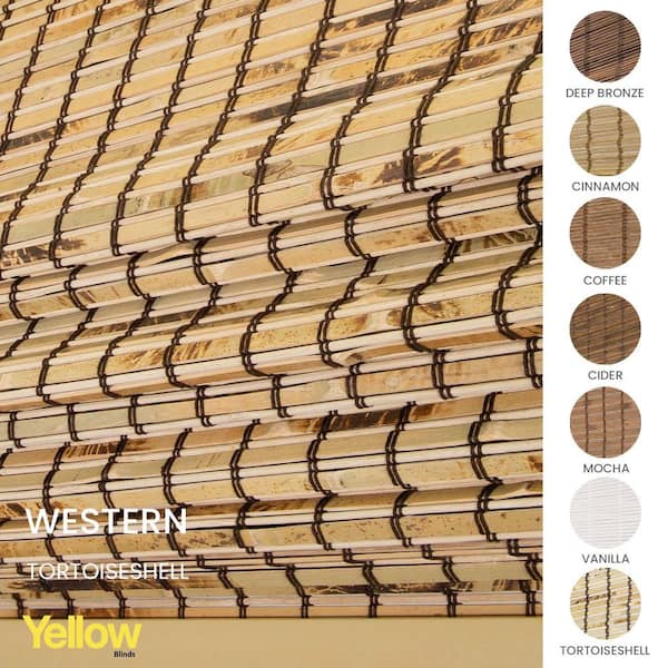 YELLOW BLINDS 39 in. W x 64 in. L Natural Woven Cordless Light