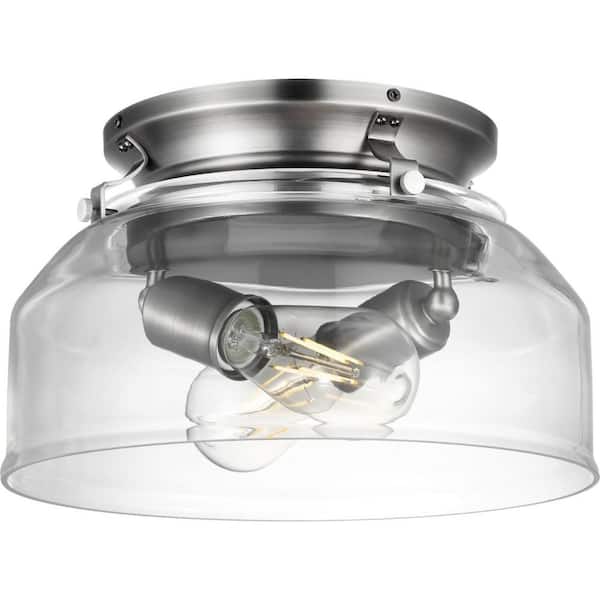 Progress Lighting Springer Collection 2, Ceiling Fan With Clear Glass Light