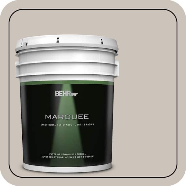 BEHR MARQUEE 5 gal. #N200-2 Doeskin Gray Semi-Gloss Enamel Exterior Paint & Primer