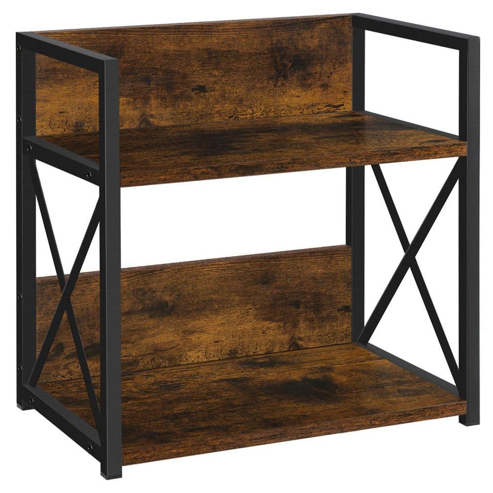 2-Tier Countertop Shelf Organizer with Particle Board and Iron Frame for Coffee Bar and Spice Rack, Rustic Brown price history on PriceWatchPro