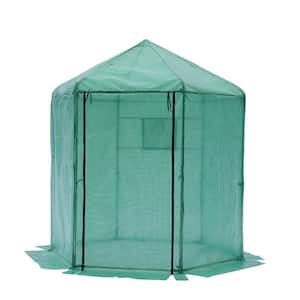82.68 in. W x 82.68 in. D x 90.55 in. H Heavy Duty Plastic Greenhouse Reinforced Thickened Waterproof Insulation