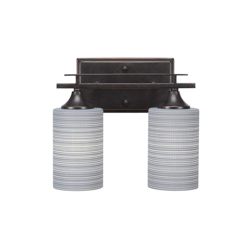 Ontario 11.25 in. 2-Light Dark Granite Vanity Light