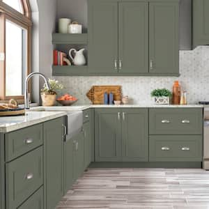 1 qt. #PPU10-19 Conifer Green Satin Enamel Interior/Exterior Cabinet, Door & Trim Paint