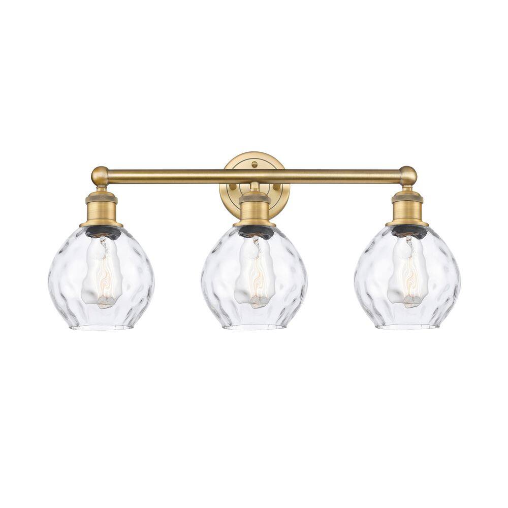 Waverly 24 in. 3-Light Brushed Brass Vanity Light with Glass Shade price history on PriceWatchPro