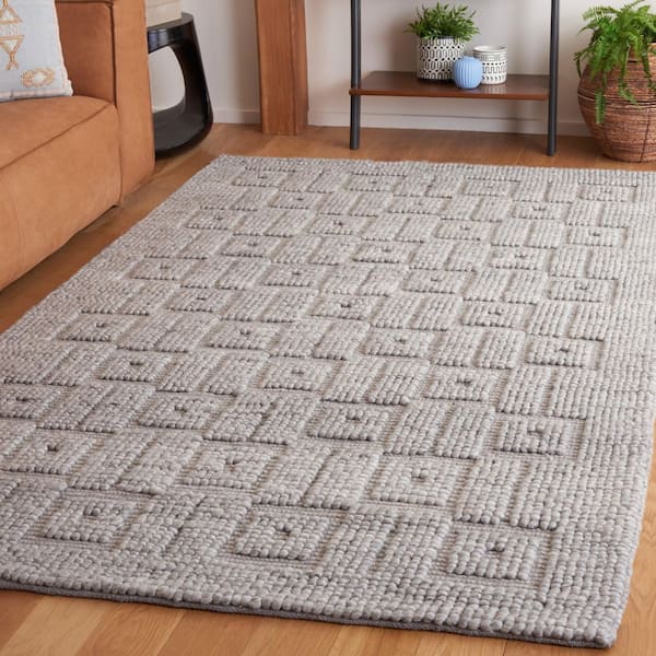 Natura 8 ft. x 10 ft. Gray High-Low Geometric Area Rug
