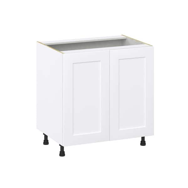 Roseland 33 in. W x 24 in. D x 34.5 in. H Assembled Shaker Sink Base Kitchen Cabinet in Warm White